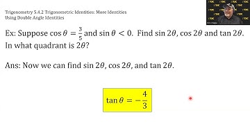 Trigonometry Video 5.4.2 - Using Double Angle Identities - Part 1