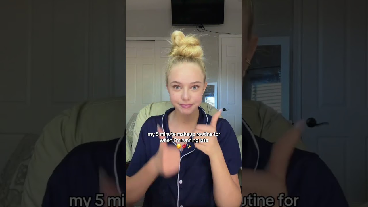 5 minute makeup routine for when your running late!!🫶🏼😅 #5minutemakeuproutine #makeup #foryou