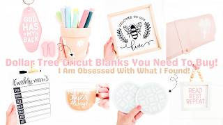 11 Dollar Tree Cricut Blanks You Need To Buy! | I Am Obsessed With What I Found To Craft With!