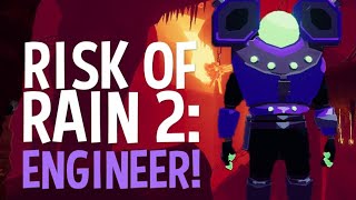 Risk of Rain 2 Tutorial como desbloquear el ataque secundario alternativo del Ingeniero/Engineer