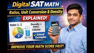 EZScholar - Digital SAT Math - Ratios, Unit Conversion & Density Explained | Solved Problems