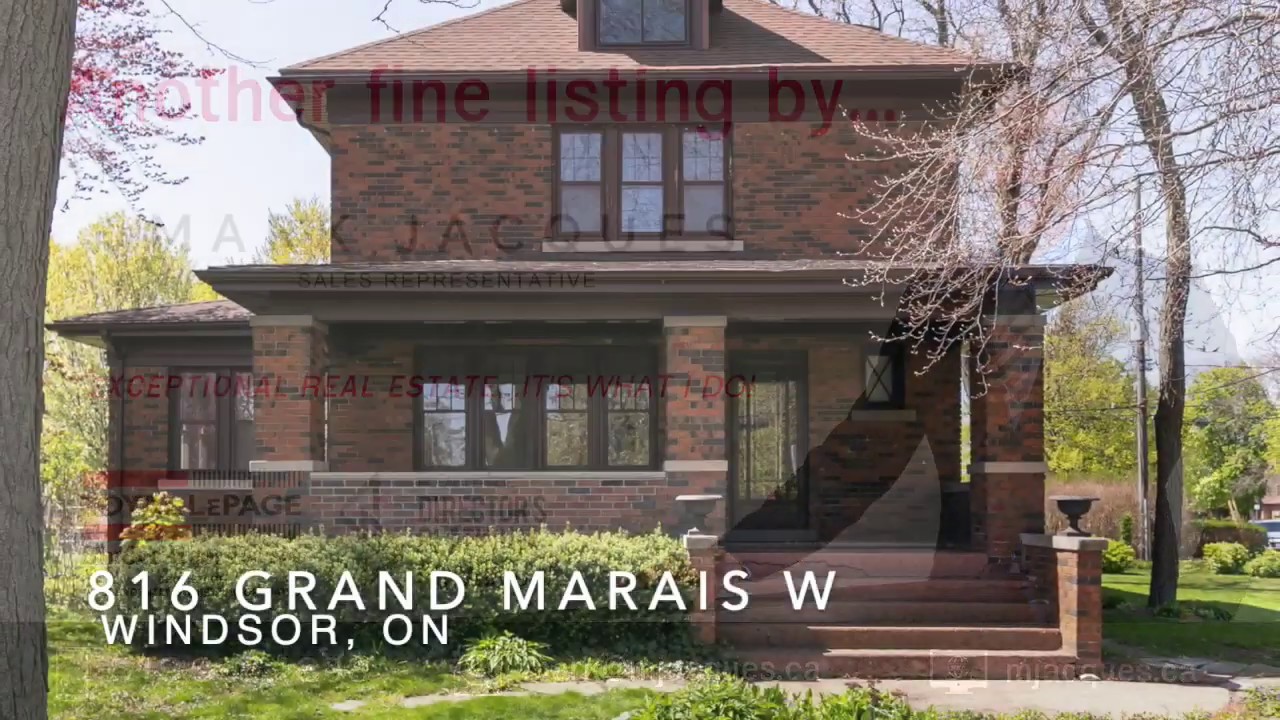 816 Grand Marais W, Windsor ON 4 Bedrooms House for Sale YouTube