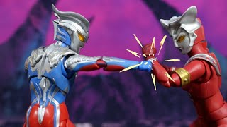 Ultraman Leo vs Zero, Tiga, Taro Stop Motion Siêu nhân Leo thể hiện sức mạnh