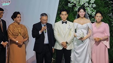 Lễ cưới Quỳnh Châu: cô dâu khóc nức nở tiết lộ vừa cãi nhau với chồng, cha sứ làm nghi thức đặc biệt