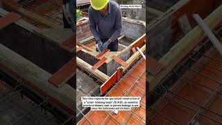 Waterproof Engineering: Constructing Anti-Seepage Beams for Modern Housing #shorts