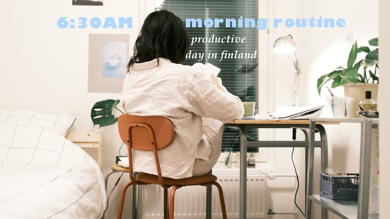 6:30AM morning routine「早起きして生活を楽しむ一日」 編み物する冬のはじまり/フィンランド暮らしのラジオvlog