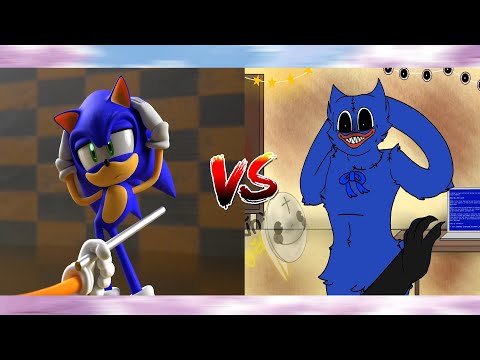 Zero Two Dodging meme - Sonic vs Huggy Wuggy