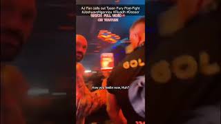 Tyson Fury right after Anthony Joshua knocked UFC champion Ngannou spark out in 2 rounds