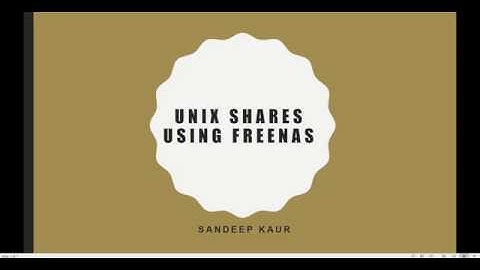 Creating Unix (NFS) Shares on FreeNas