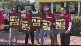 McDonald's workers in Arizona call for $15 minimum wage