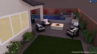 Peoria, AZ new pool and spa combo, with baja step. 6969