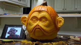 3D Pumpkin Carving - 'Nien Nunb (from Star Wars)' by Jeff Williams 1,189 views 5 years ago 5 minutes, 55 seconds