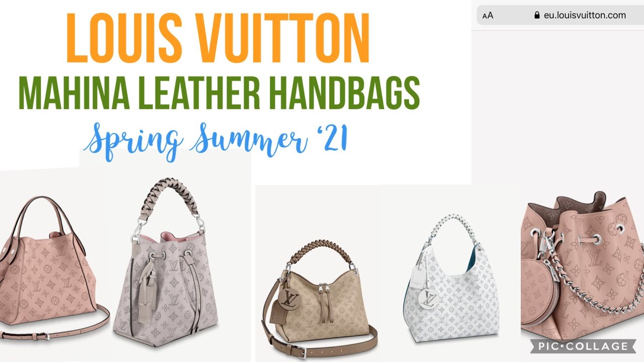 LOUIS VUITTON MAHINA Leather handbags of Spring Summer '21 BELLA, MURIA,  HINA, BEAUBOURG, CARMEL 