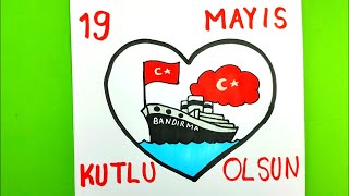 19 Mayıs Resmi Çizimi, 19 Mayıs Atatürk'ü Anma Gençlik Ve Spor Bayramı Resmi Çizimi
