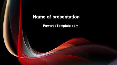 Abstract Red Wave PowerPoint Template by PoweredTemplate.com
