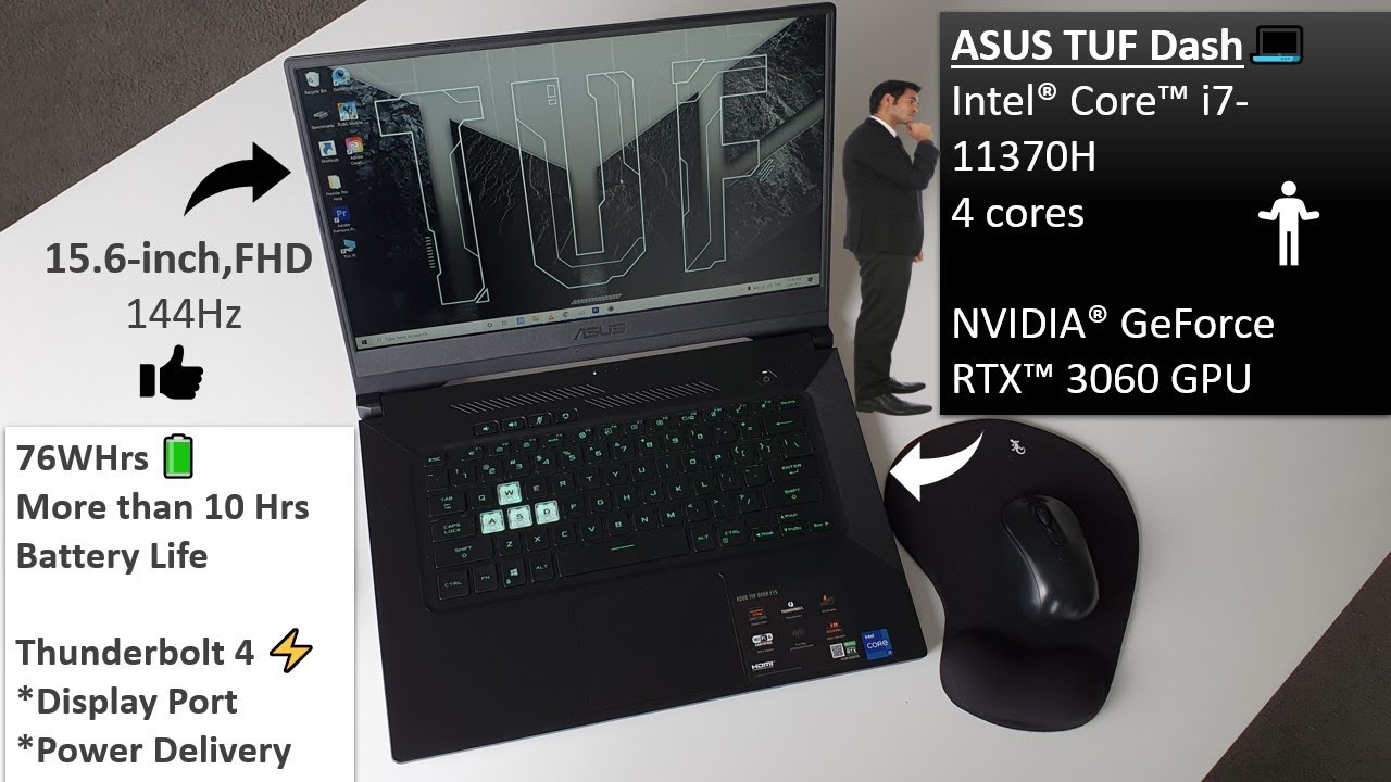 ASUS TUF Dash F15 💻 i7-11370H NVIDIA GeForce RTX 3060 | Benchmark & Gaming  Test | Review!!!