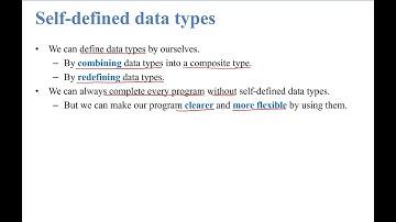 「程式設計」第十講「Self-defined Data Types (in C)」(1)