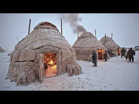 How Mongols Survived In Camps on the Open Steppe at -50°C Without Freezing To Death