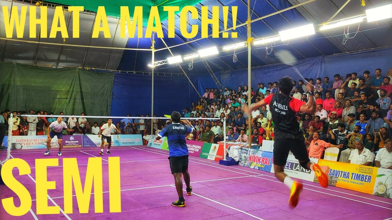 AMBILI/GANESH Vs THEJUS/SARANG:SEMI:AKG VAYANASHALA SOUTH INDIAN BADMINTON TOURNAMENT 2024 #bwf