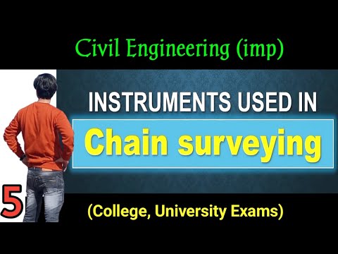 Instruments used in Chain surveying basic civil Engineering rgpv | chain Surveying