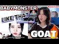 【BABYMONSTER】LIKE THAT’ EXCLUSIVE PERFORMANCE VIDEO Reaction チャーリープース提供楽曲だと⁈!!