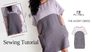 Easy DIY Shift Dress Tutorial + Sewing Patterns [Beginner Sewing] - PINS N PATTERNS