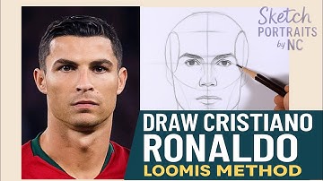 Draw Cristiano Ronaldo with the Loomis Method | Easy Portrait Tutorial for Beginners
