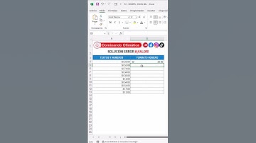Cómo solucionar el error #¡VALOR! #youtube #dominandoofimatica #youtubeshorts