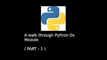 Os module in python Part 1