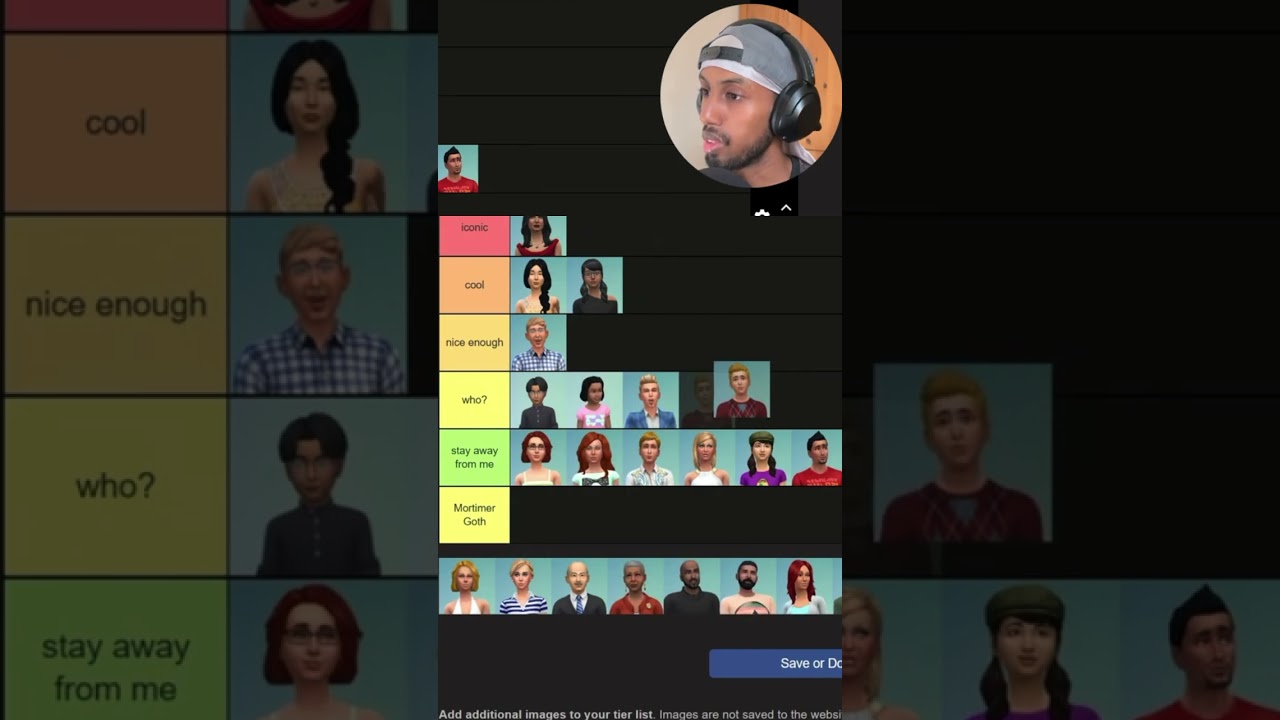 Ranking These Nobodies in my Sims 4 Townie Tier List