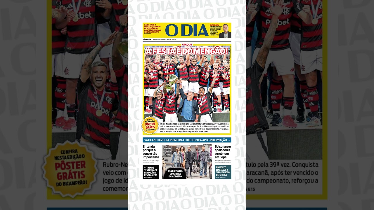 Capa do jornal O Dia - 17 de março