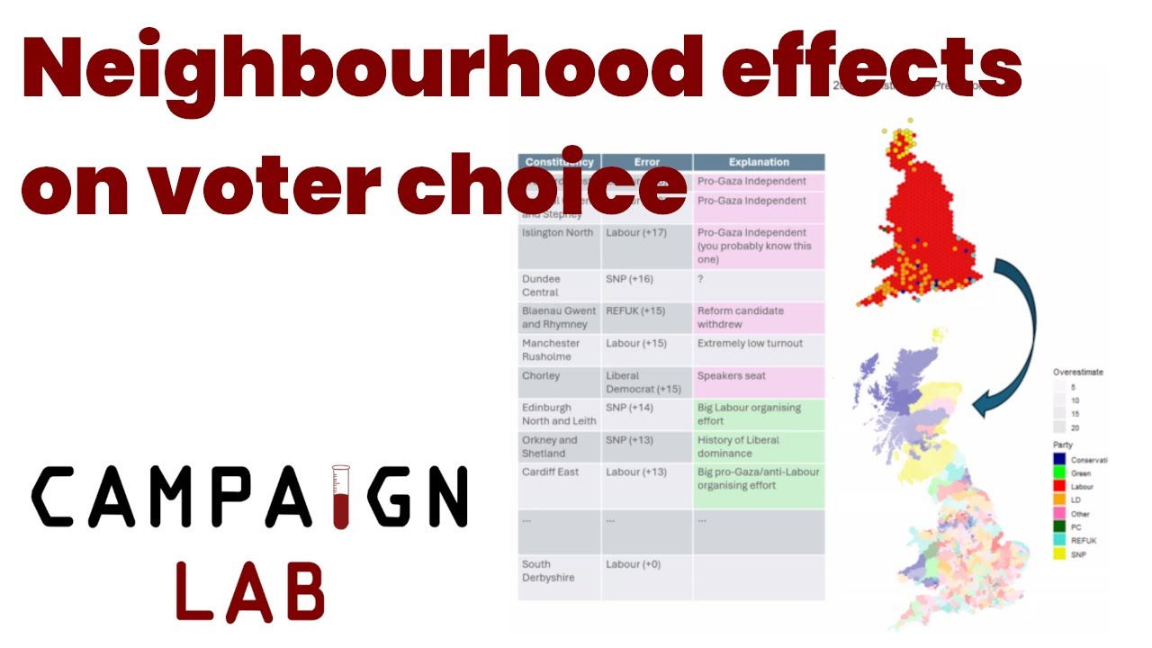 Neighbourhood effects on voter choice