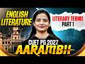 CUET PG English Literature 2026 | CUET PG English Literary Terms Part 1 | CUET PG English PYQs