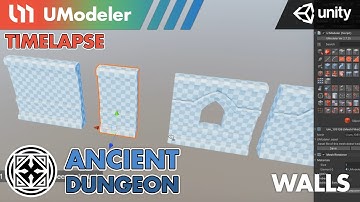 3D Modeling in Unity - Timelapse of Modeling Walls in the Ancient Dungeon with UModeler