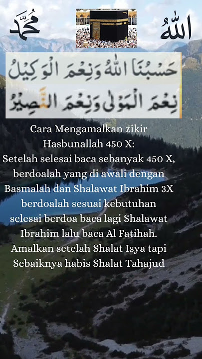 CARA MENGAMALKAN HASBUNALLAH 450 X #shorts