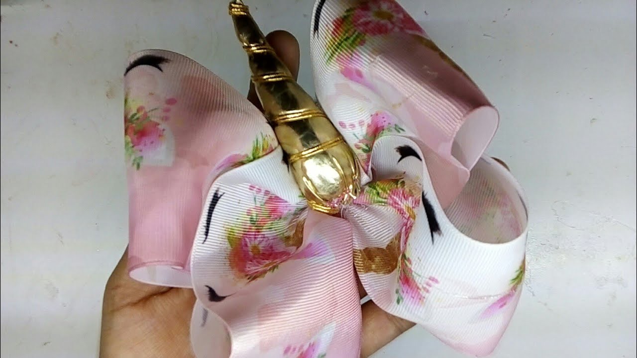 Moño boutique con listón de 7 cm - YouTube