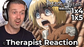 Therapist REACTS to Attack on Titan Season 1 Episodes 4-5 screenshot 5