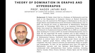 Math Colloquium Series: Theory of Domination in Graphs and Hypergraphs