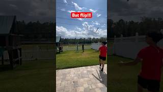 Best over the fence home run and bat flip!!! Look where my bat landed!! #viral #baseball #youtube