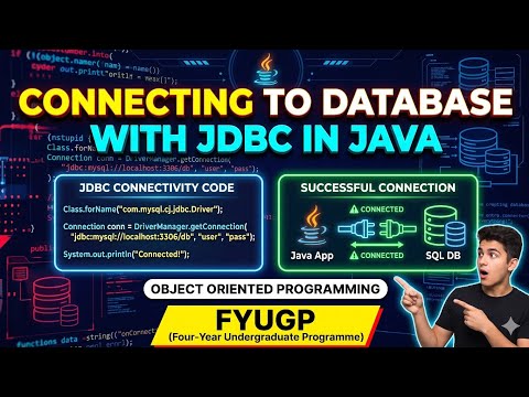 Database Programming: Connecting to a Database | JDBC Object-Oriented Programming #fyp