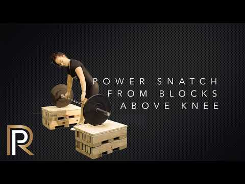 POWER SNATCH FROM BLOCKS ABOVE KNEE