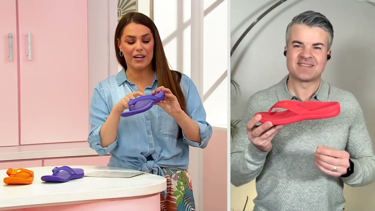 Vionic Leather Thong Sandals - Tide II on QVC