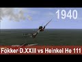IL-2 1946: Aircombat Fokker D.XXIII vs Heinkel He 111