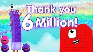 thank you for 6 million subscribers maths for kids 6 million compilation numberblocks