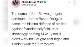 Celebrity Andre Ward reaction to Andy Ruiz loss - Esnews Profile
