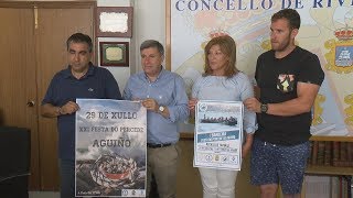 Quico Cadaval e a asociación Francisco Lorenzo Mariño, percebeiros de honra de Aguiño