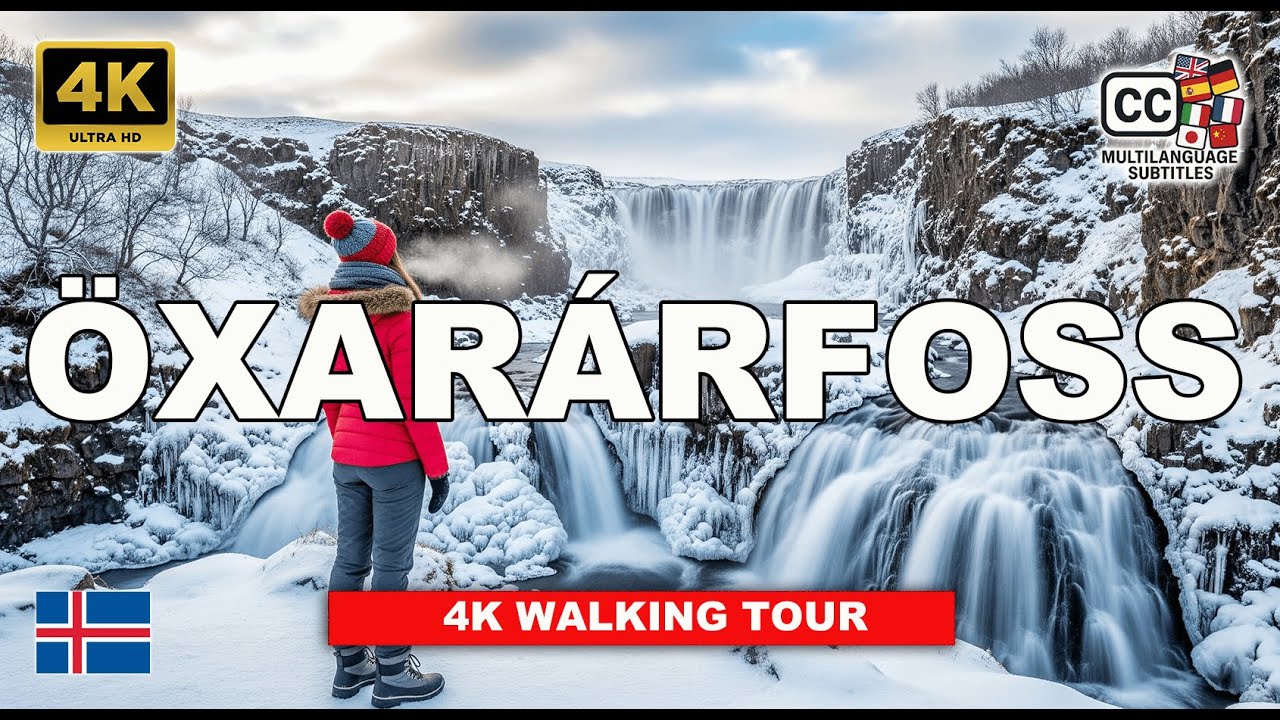 🇮🇸 ÖXARÁRFOSS Waterfall in Winter | Hidden Gem of Þingvellir National Park! — Öxarárfoss — video poster