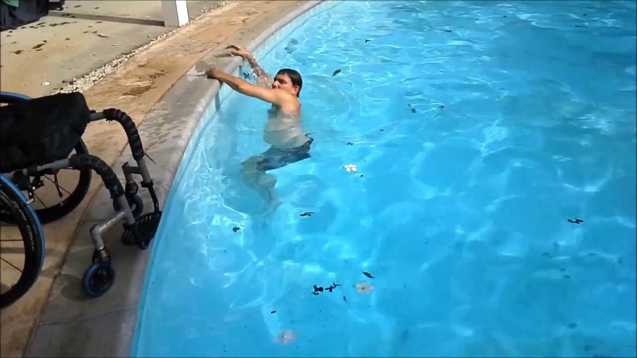 Quadriplegic dives into Pool YouTube