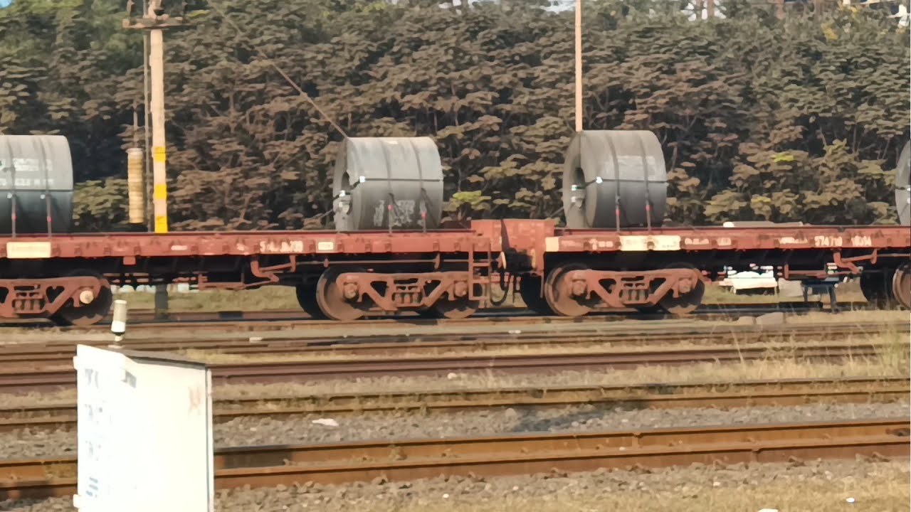 Steel Loaded Train Shunting in Yard | Steel Load Goods Train