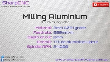 CNC milling some Aluminium on the SharpCNC (A quick video)